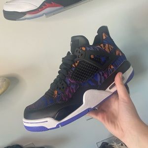 jordan 4 retro black rush violet gs
